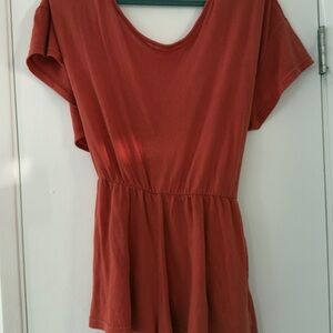 Free People Rust Red Jumpsuit